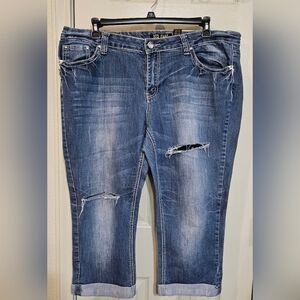 ZCO Ripped Denim Capris